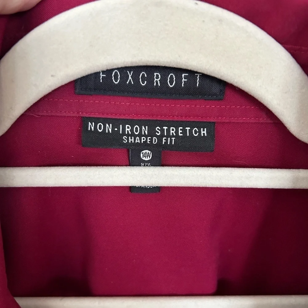 NWOT FoxCroft Ruched No Iron Shirt, 14 W
